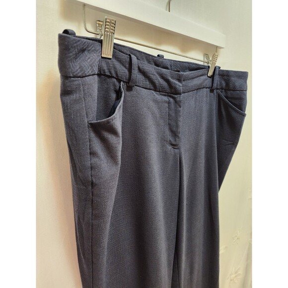 WORTHINGTON WOMENS P12 DARK BLUE LINE PANTS MODERN FIT SLACKS CAREER BUISNESS - Picture 2 of 16